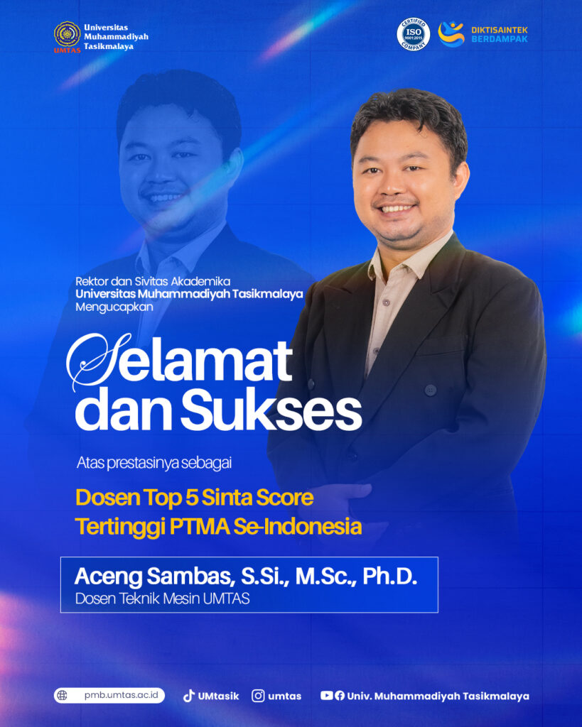 BANGGA! Dosen UMTAS Tembus Top 5 SINTA Score Tertinggi PTMA Se-Indonesia