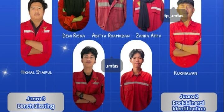 Mahasiswa Teknik Pertambangan UMTAS Raih Prestasi pada Lomba Rock Mineral Identification dan Bench Blast 2026
